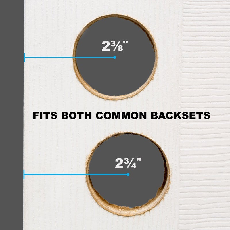 MIBRO 300681 Door Lock and Deadbolt Installation Kit, Made of Carbon Steel and Designed for Wood Doors, Black - Image 3
